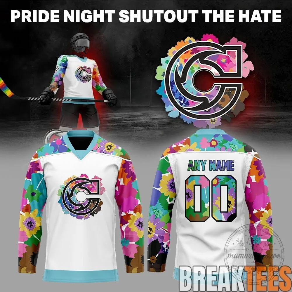 Cincinnati Cyclones Pride Night Shutout The Hate Floral Hockey Jersey