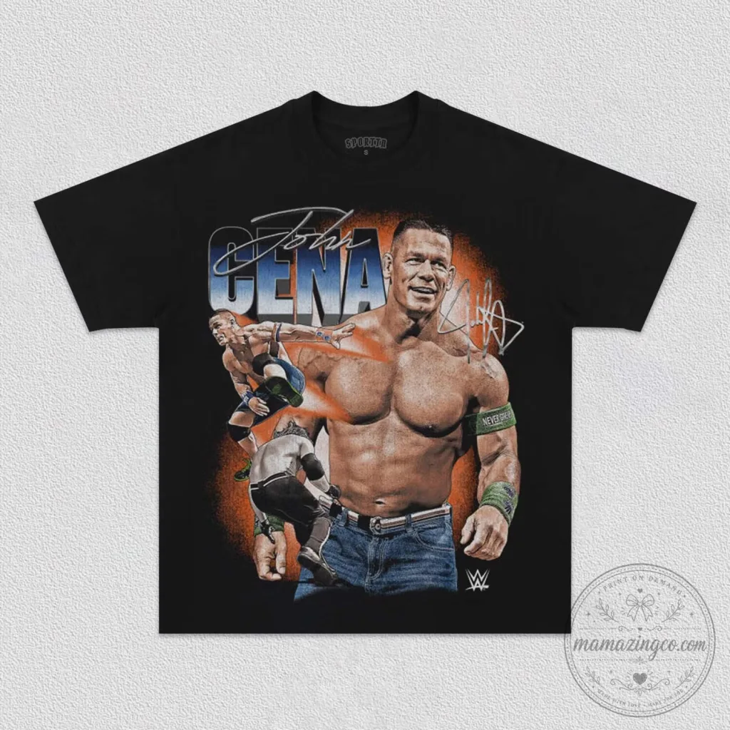 John Cena WWE Professional Wrestler Graphic Print T-Shirt John Cena WWE Professional Wrestler Graphic Print T-Shirt