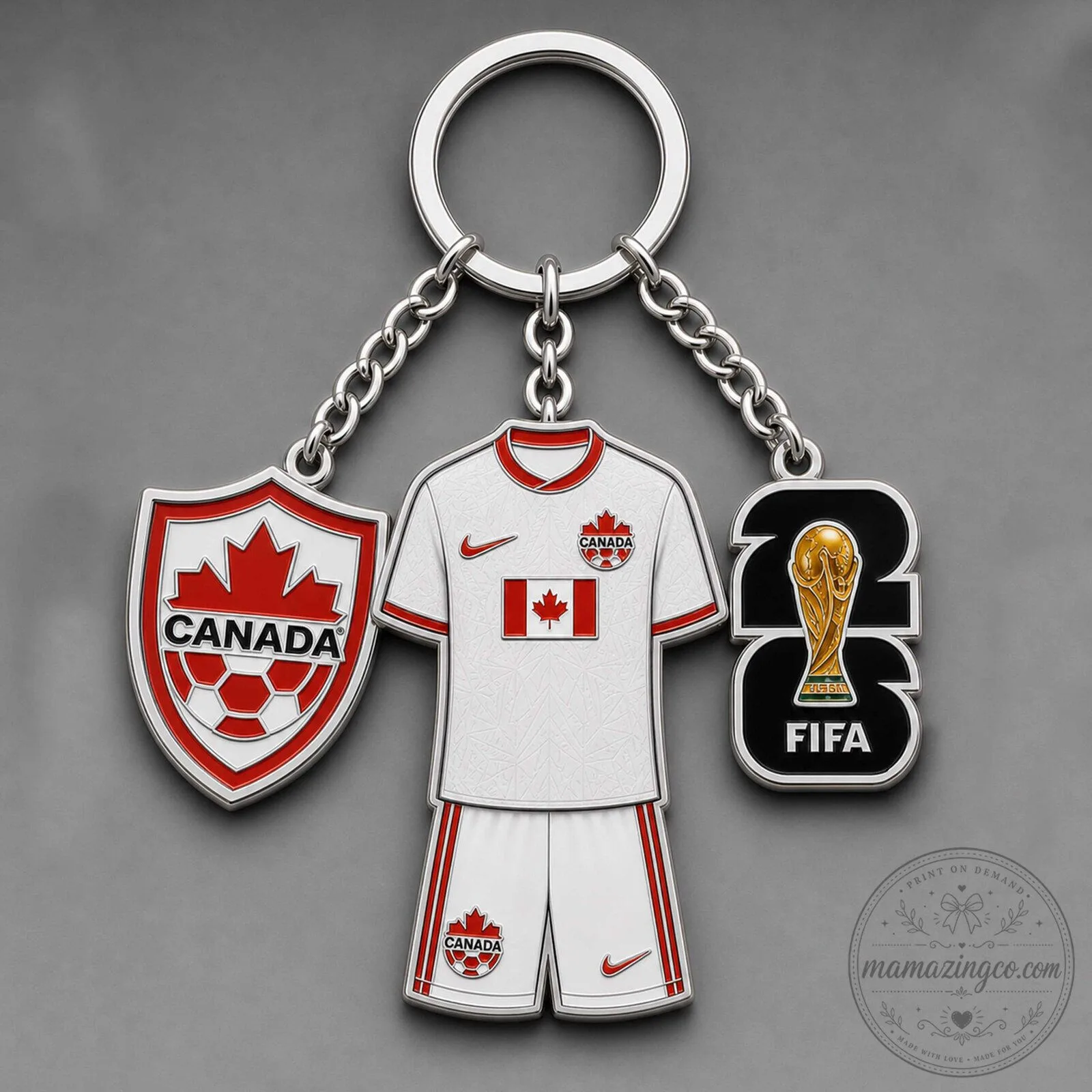 Canada Soccer World Cup 2026 FIFA Football Kit Keychain 2 Canada Soccer World Cup 2026 FIFA Football Kit Keychain
