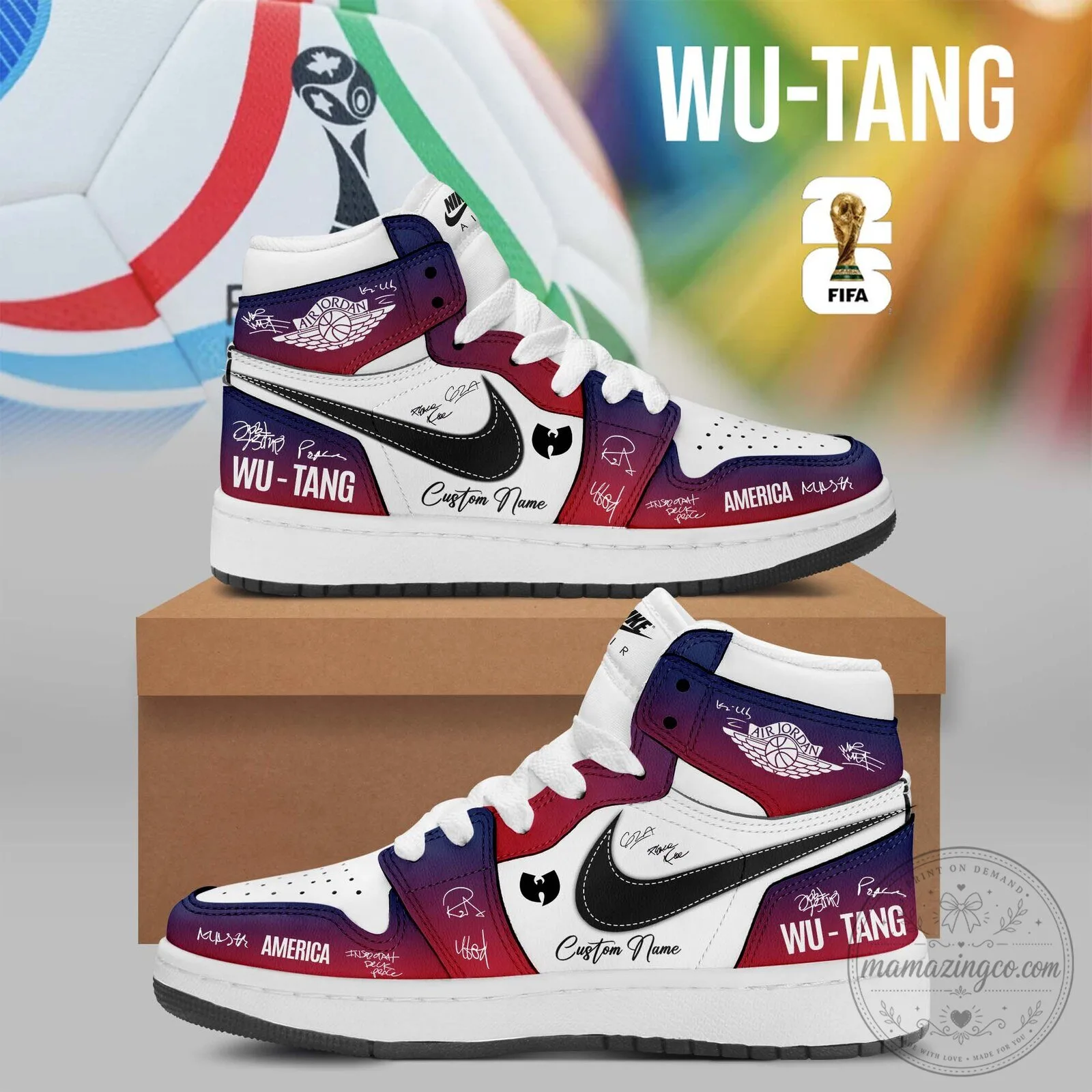 Limited Edition Wu-Tang Clan Soccer Shoes – World Cup 2026 Global Pride USA 1 Limited Edition Wu-Tang Clan Soccer Shoes – World Cup 2026 Global Pride USA