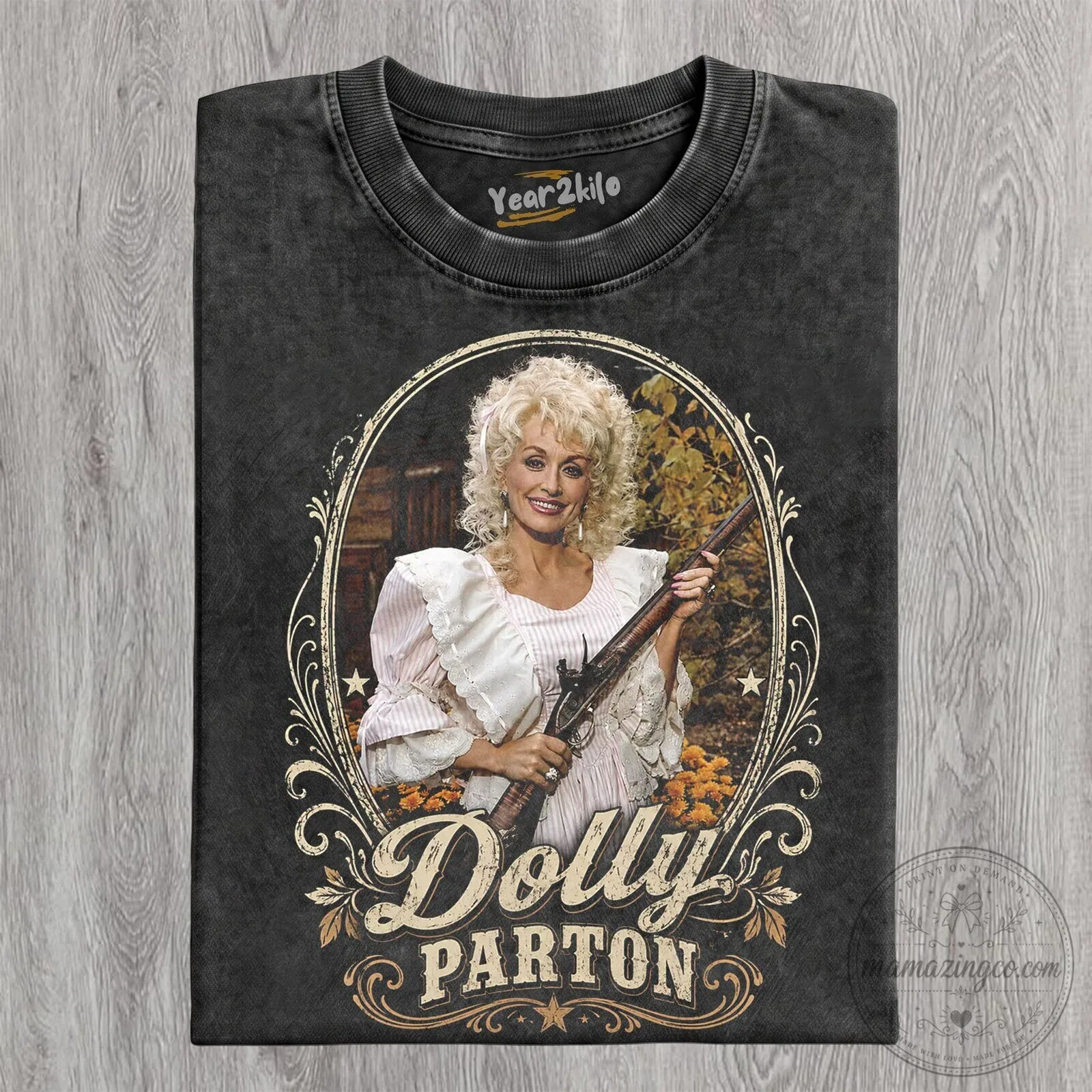 Portrait Graphic Tee of Country Music Icon Dolly Parton