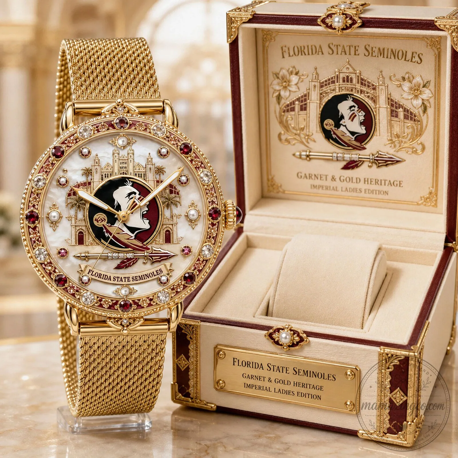 Florida State Seminoles Garnet and Gold Heritage Imperial Ladies Watch