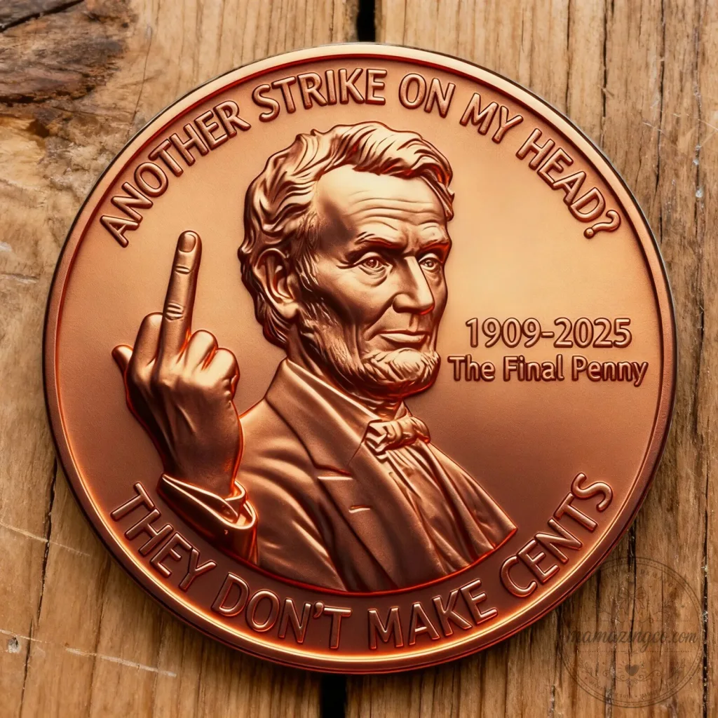 Abraham Lincoln Flipping Off Middle Finger Novelty Commemorative Coin Abraham Lincoln Flipping Off Middle Finger Novelty Commemorative Coin