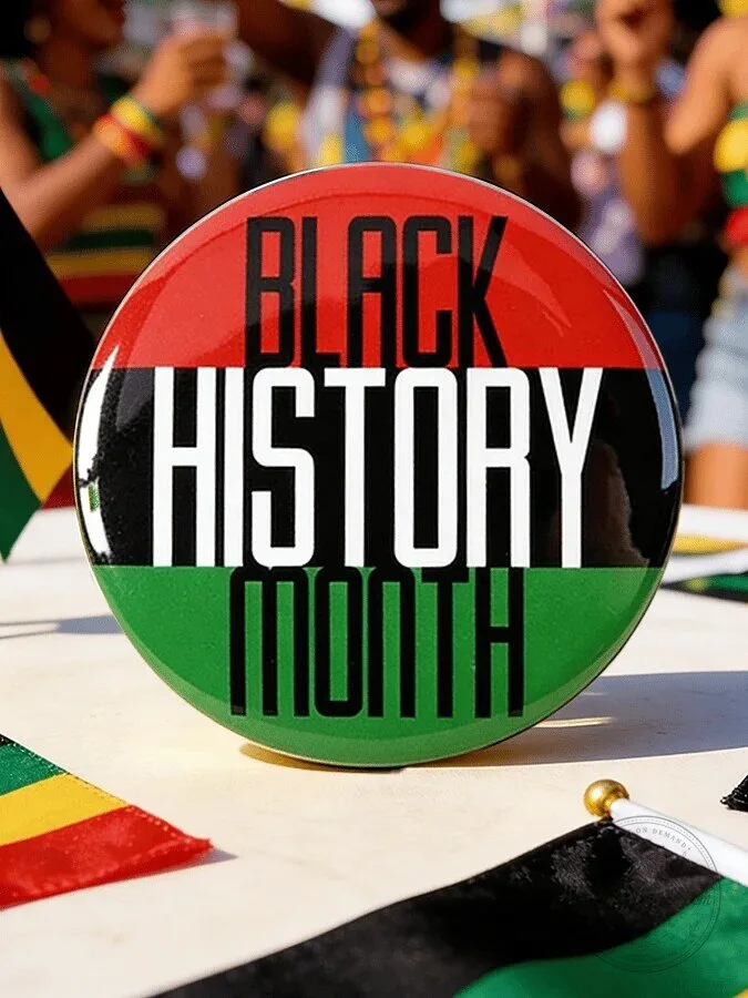 Black History Month Celebration Pin Button Badge