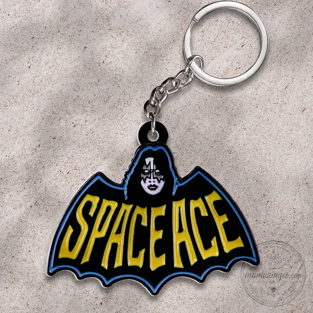 KISS Ace Frehley Space Ace Rock and Roll Band Logo Keychain