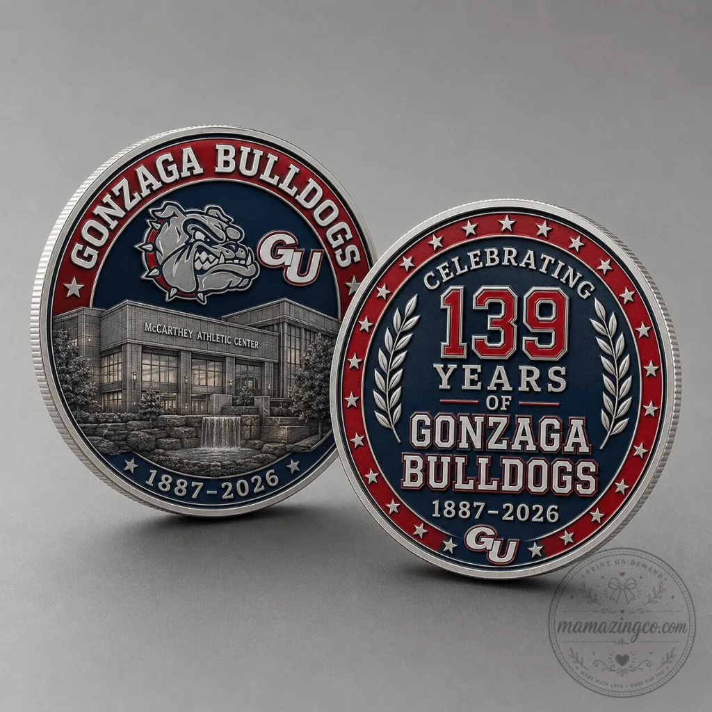 Gonzaga Bulldogs 139th Anniversary Commemorative Challenge Coin 1887-2026 Gonzaga Bulldogs 139th Anniversary Commemorative Challenge Coin 1887-2026
