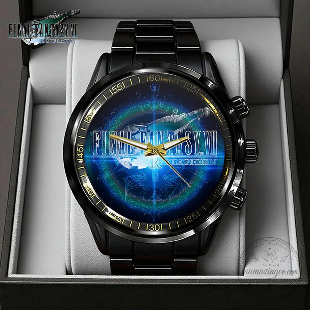 Final Fantasy VII Revelation Black Stainless Steel Watch