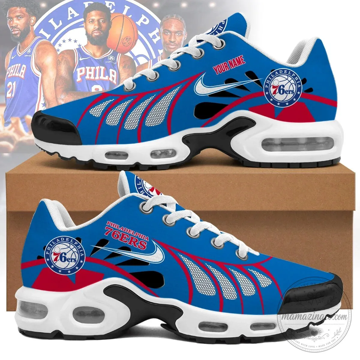 Philadelphia 76ers Personalized Air Max Shoes Limited Edition