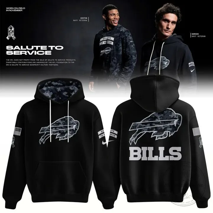 Buffalo Bills Salute To Service Military Camouflage NFL Football Hoodie