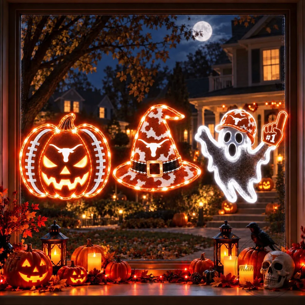 Tennessee Volunteers Halloween Pumpkin Witch Hat Ghost Window Lights Tennessee Volunteers Halloween Pumpkin Witch Hat Ghost Window Lights