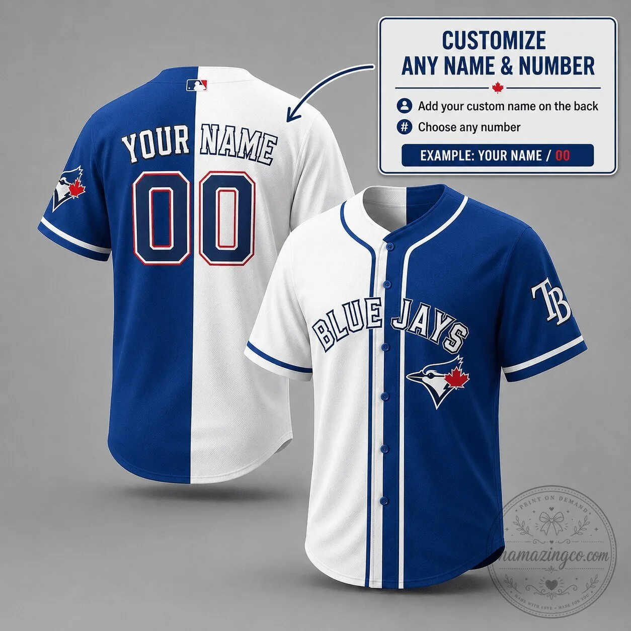 Toronto Blue Jays Baseball Jersey Shirt Custom Name Number