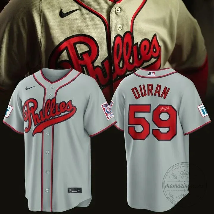 Jhoan Duran Philadelphia Phillies 2026 Field of Dreams Stadium Baseball Jersey