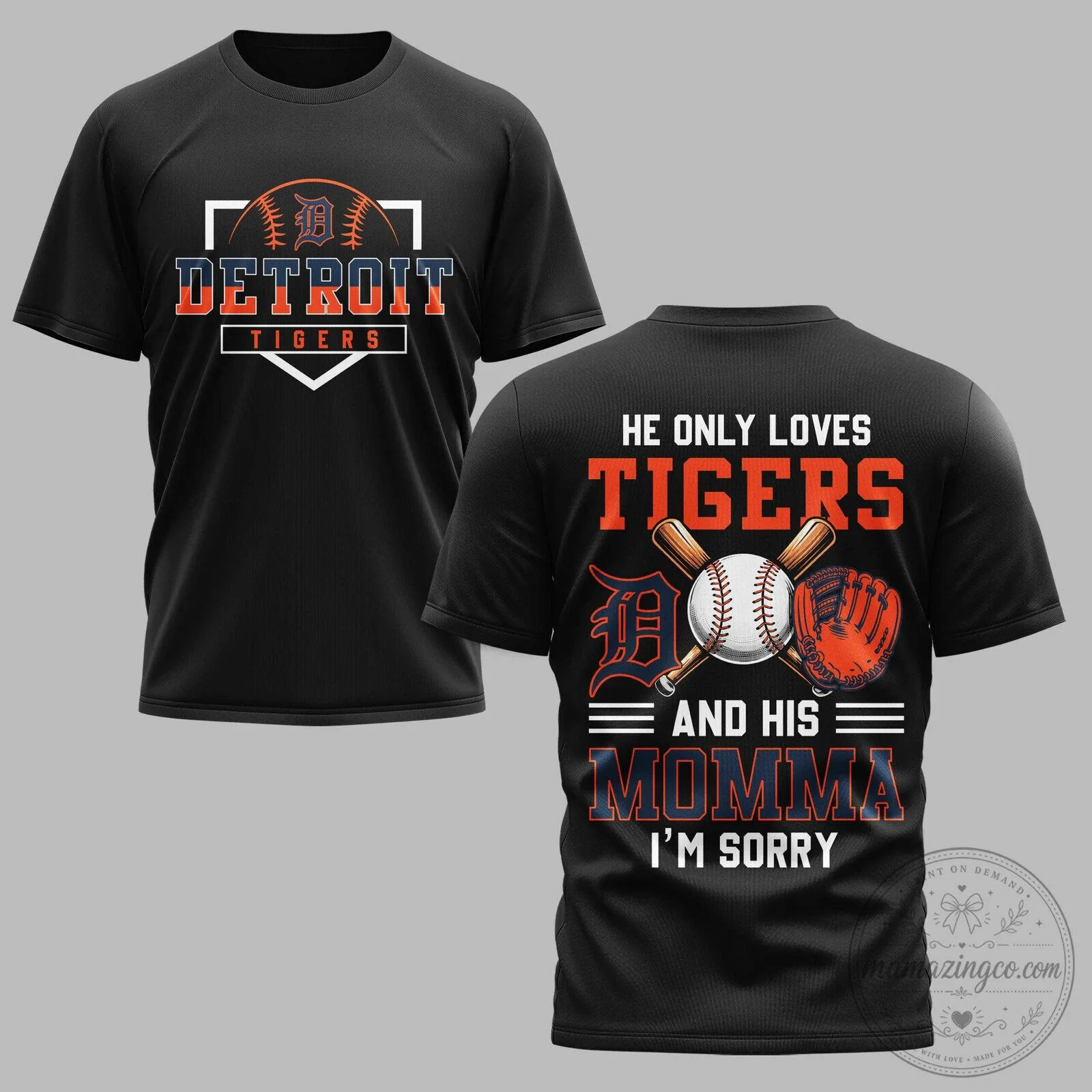 Detroit Tigers MLB Mom Shirt Baseball Fan Gift T-Shirt 2 Detroit Tigers MLB Mom Shirt Baseball Fan Gift T-Shirt