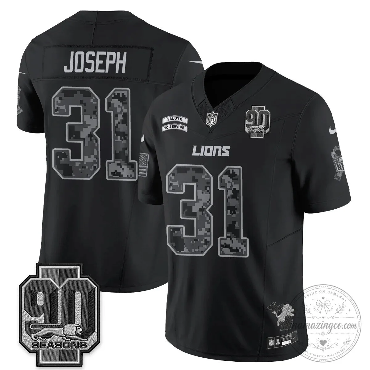 Salute to Service Vapor Football Jersey for Jahmyr Gibbs - Detroit Lions 56 Salute to Service Vapor Football Jersey for Jahmyr Gibbs - Detroit Lions
