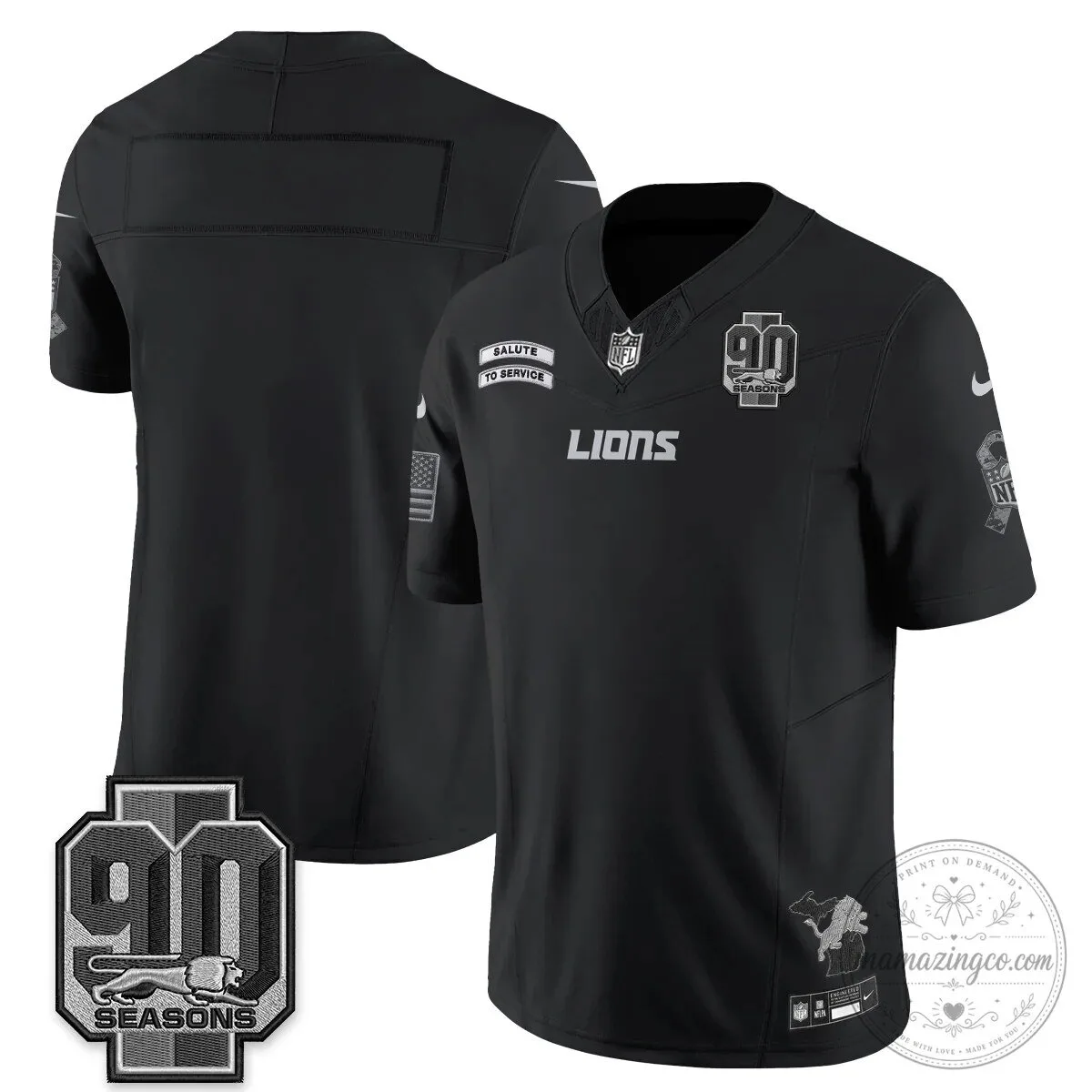 Salute to Service Vapor Football Jersey for Jahmyr Gibbs - Detroit Lions 57 Salute to Service Vapor Football Jersey for Jahmyr Gibbs - Detroit Lions
