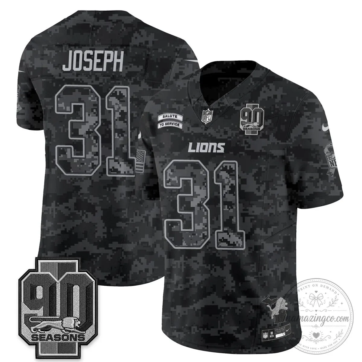 Salute to Service Vapor Football Jersey for Jahmyr Gibbs - Detroit Lions 89 Salute to Service Vapor Football Jersey for Jahmyr Gibbs - Detroit Lions