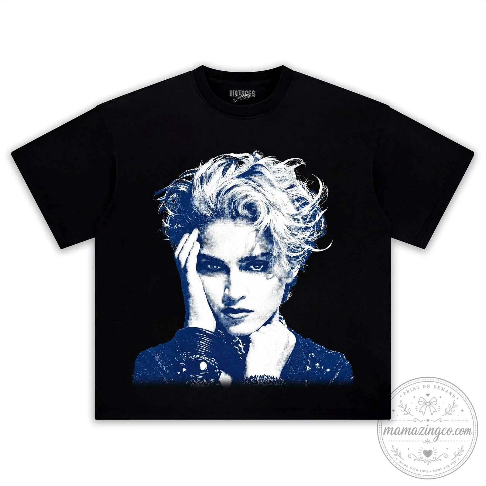 Vintage Madonna Like a Prayer Album Cover Black Graphic T-Shirt