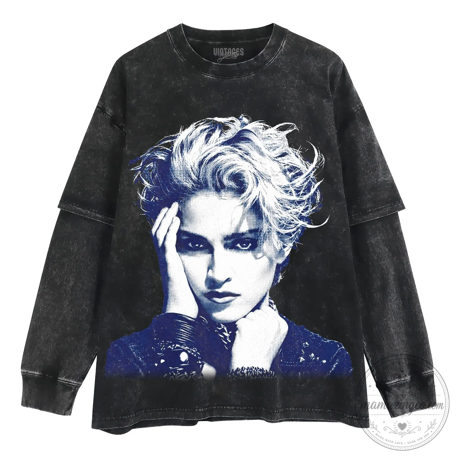 Vintage Madonna Like a Prayer Album Cover Black Graphic T-Shirt 14 Vintage Madonna Like a Prayer Album Cover Black Graphic T-Shirt