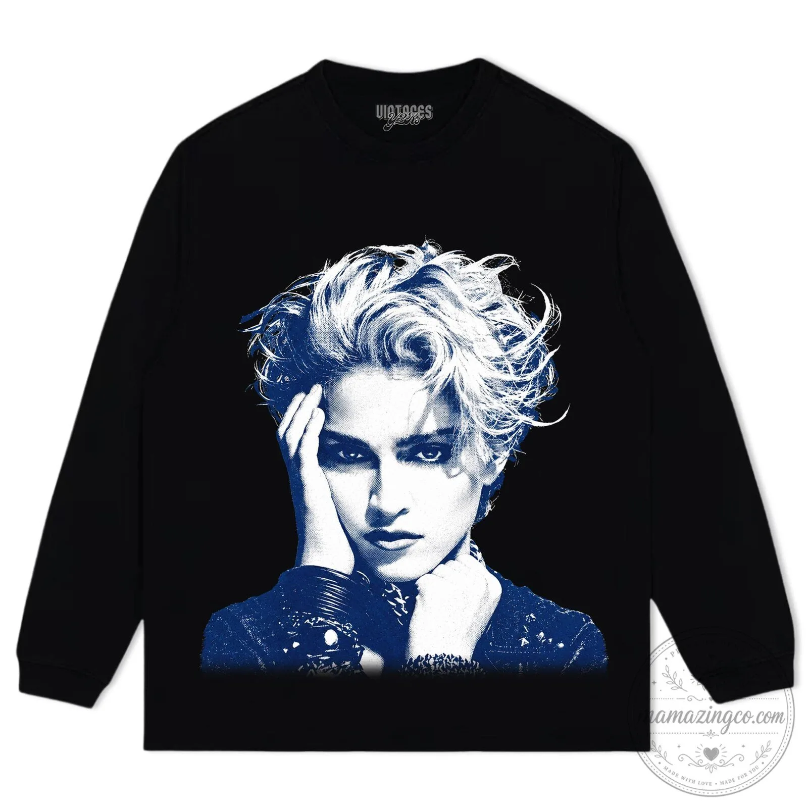 Vintage Madonna Like a Prayer Album Cover Black Graphic T-Shirt 15 Vintage Madonna Like a Prayer Album Cover Black Graphic T-Shirt
