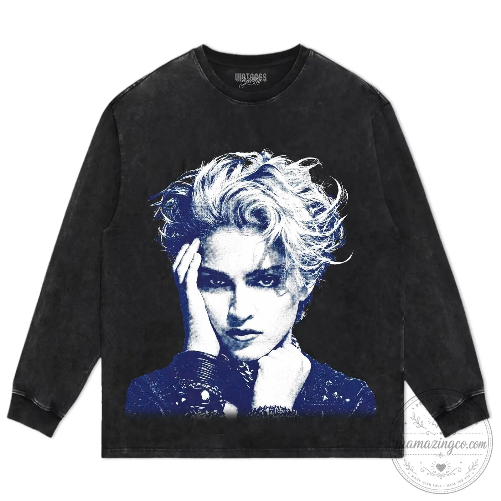 Vintage Madonna Like a Prayer Album Cover Black Graphic T-Shirt 16 Vintage Madonna Like a Prayer Album Cover Black Graphic T-Shirt
