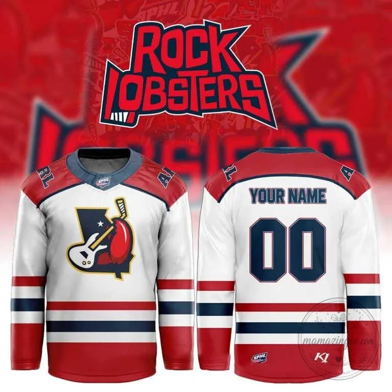 Athens Rock Lobsters White Georgia State Hockey Jersey