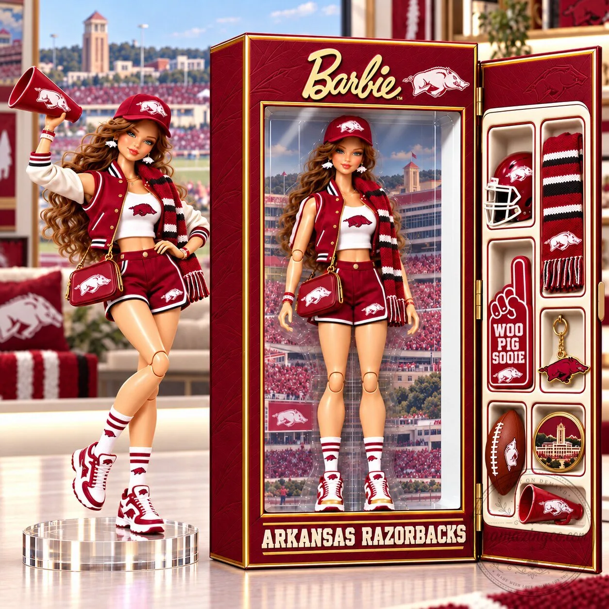Barbie University of Arkansas Razorbacks Collector Doll with Accessories
