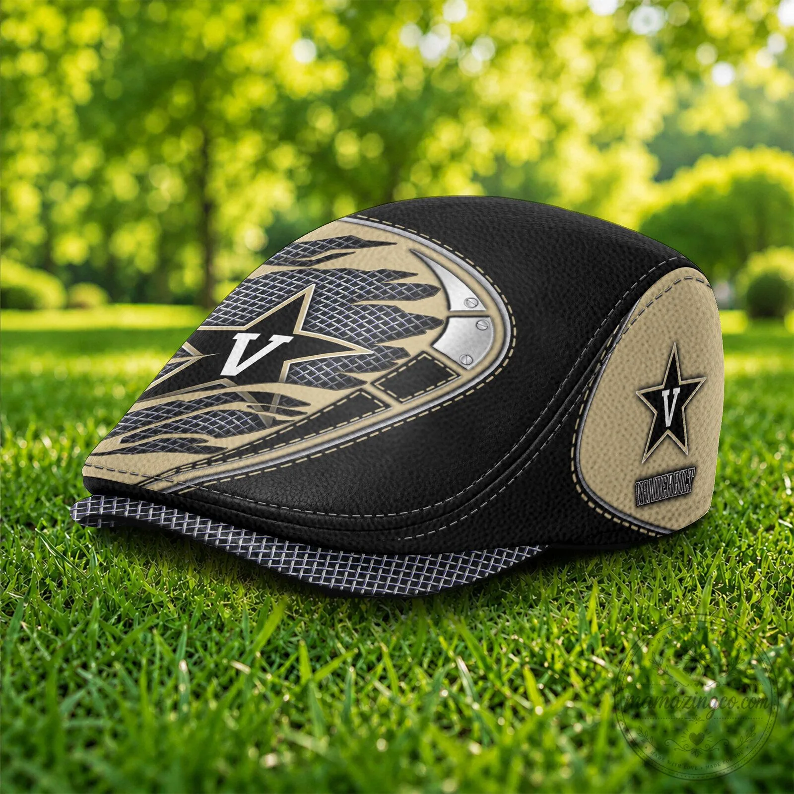 Vanderbilt Commodores NCAA Flat Cap, Golf Ivy League Driver Hat
