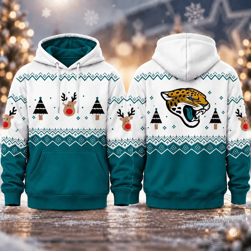 Jacksonville Jaguars Christmas Game Day Ugly Sweater Hoodie Jacksonville Jaguars Christmas Game Day Ugly Sweater Hoodie