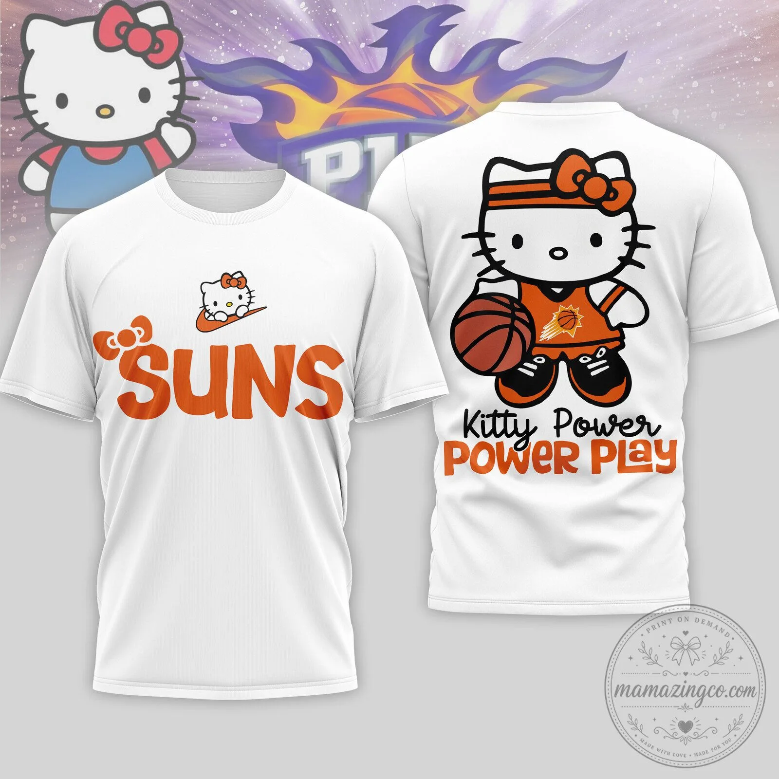 Phoenix Suns Hello Kitty Power Play Basketball T-Shirt
