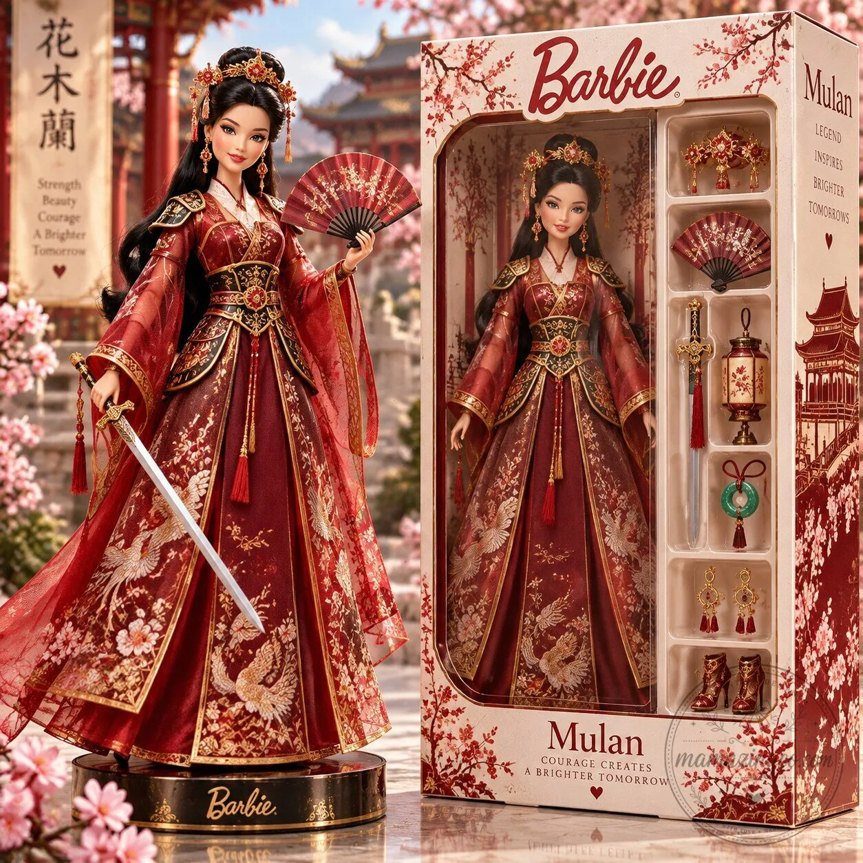 Barbie Mulan Legend Inspires Brighter Tomorrows Collectible Doll Figure