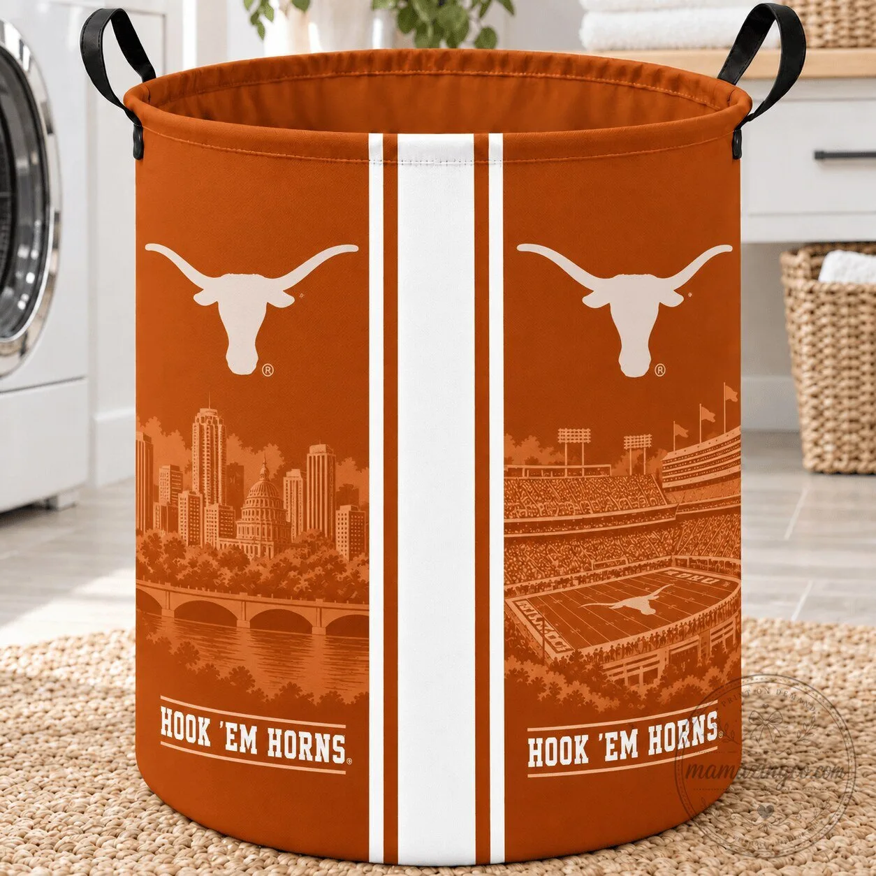 Texas Longhorns Football Fan College Sports Team Laundry Basket