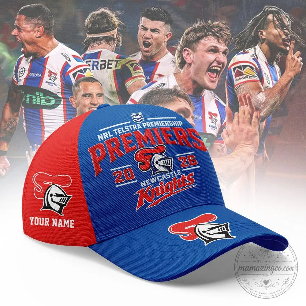 Newcastle Knights NRL Telstra Premiership Premiers 2026 Sports Cap Hat