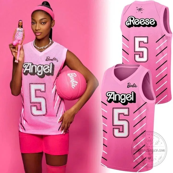 Barbie Pink Basketball Jersey featuring Angel Reese