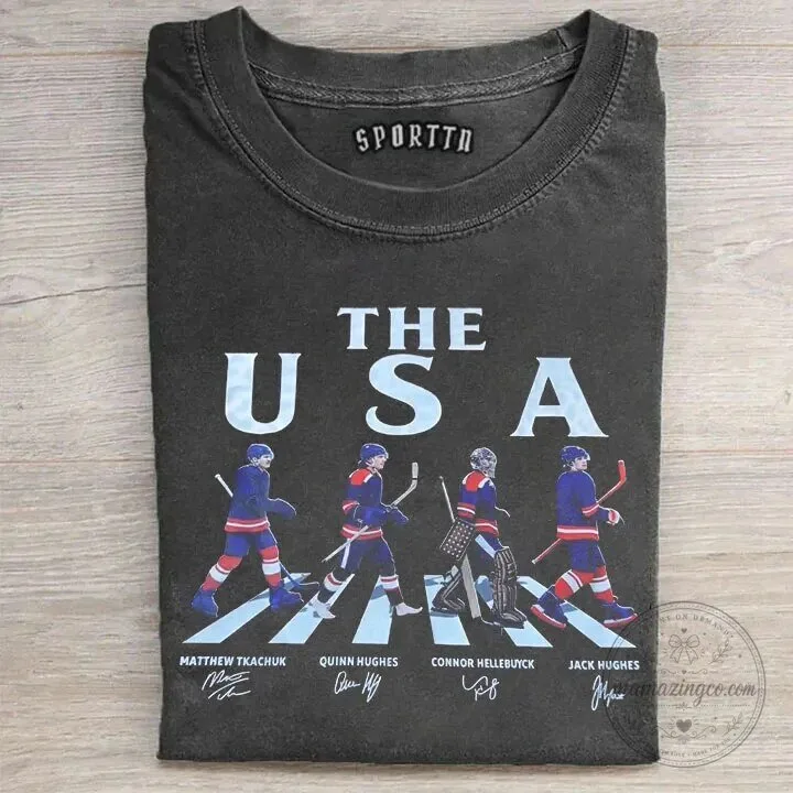 Jack Hughes and USA Hockey Heroes T-Shirt 2 Jack Hughes and USA Hockey Heroes T-Shirt