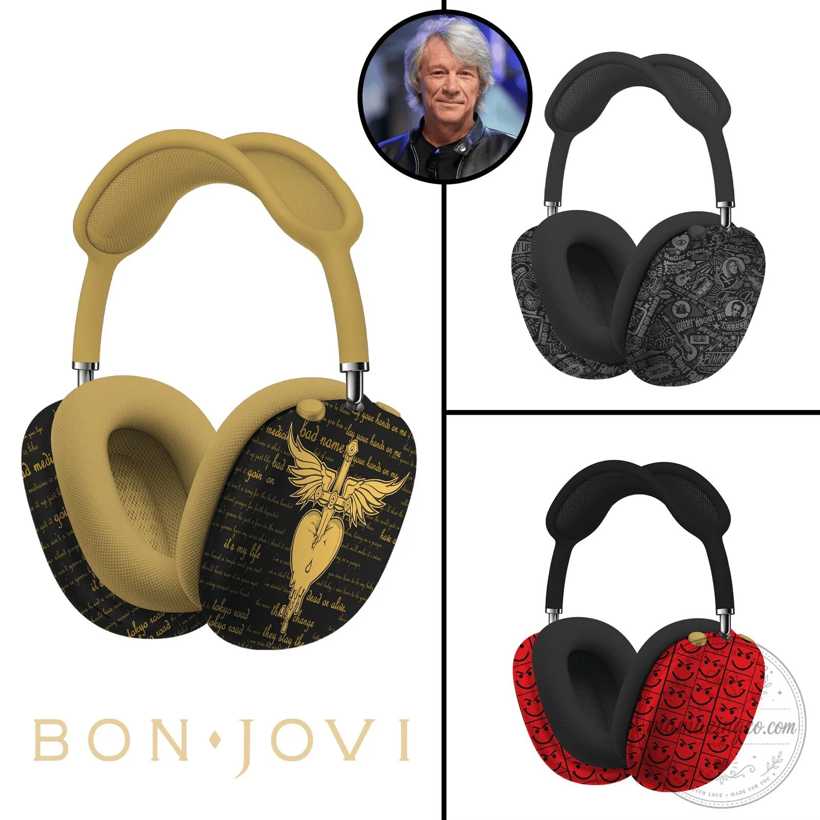 Bon Jovi It's My Life Song Lyrics Music Band Headphone Case Cover 5 Bon Jovi It