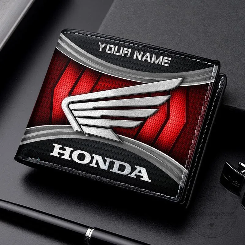 Honda Motor Company Personalized Logo Bi-Fold Wallet 5 Honda Motor Company Personalized Logo Bi-Fold Wallet