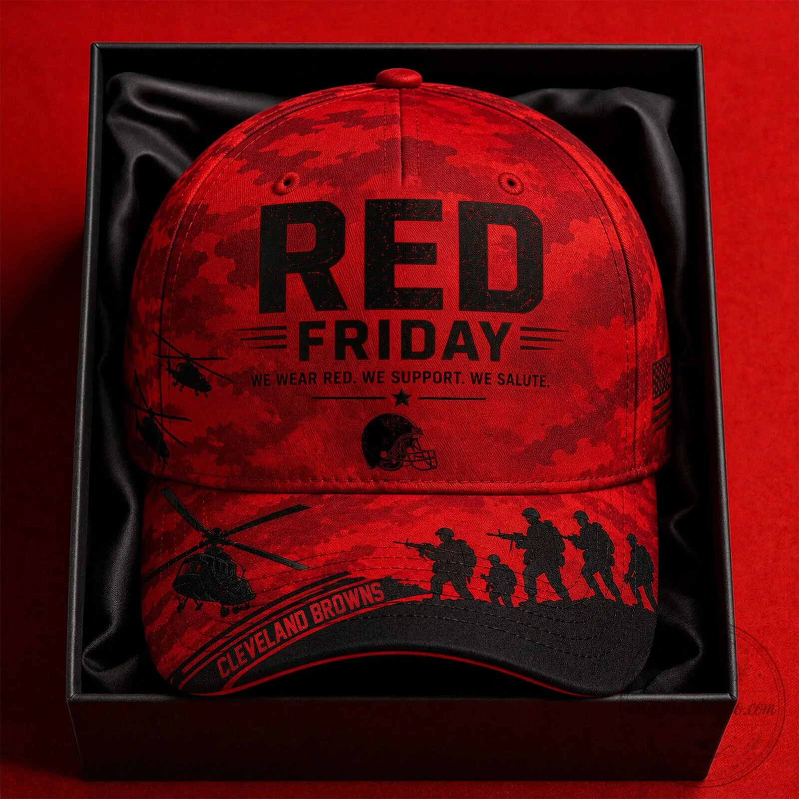 Red Friday Cleveland Browns Military Support Camouflage Cap Hat 5 Red Friday Cleveland Browns Military Support Camouflage Cap Hat