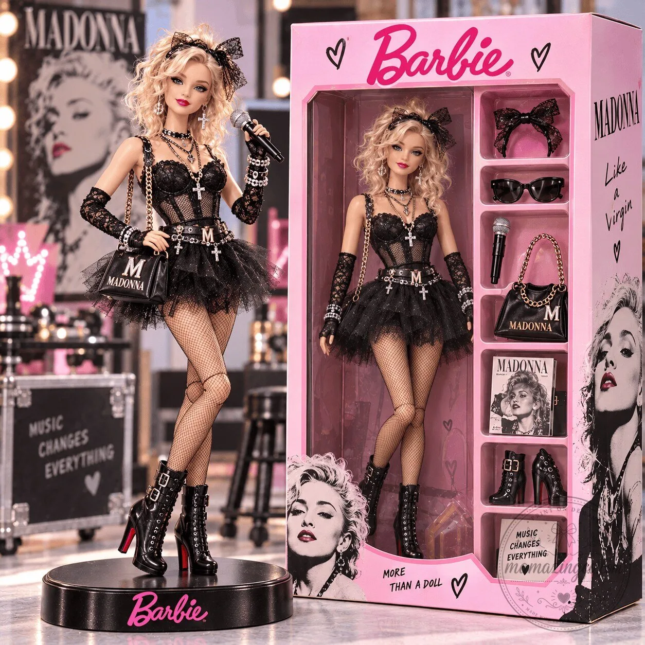 Madonna Like A Virgin Barbie Doll Collectible Premium Commemorative Figure