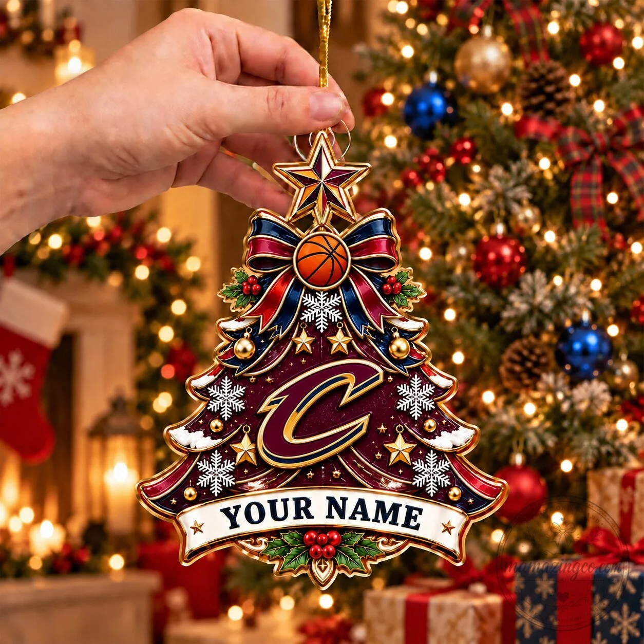 Cleveland Cavaliers Basketball Christmas Tree Ornament Custom Name 1 Cleveland Cavaliers Basketball Christmas Tree Ornament Custom Name