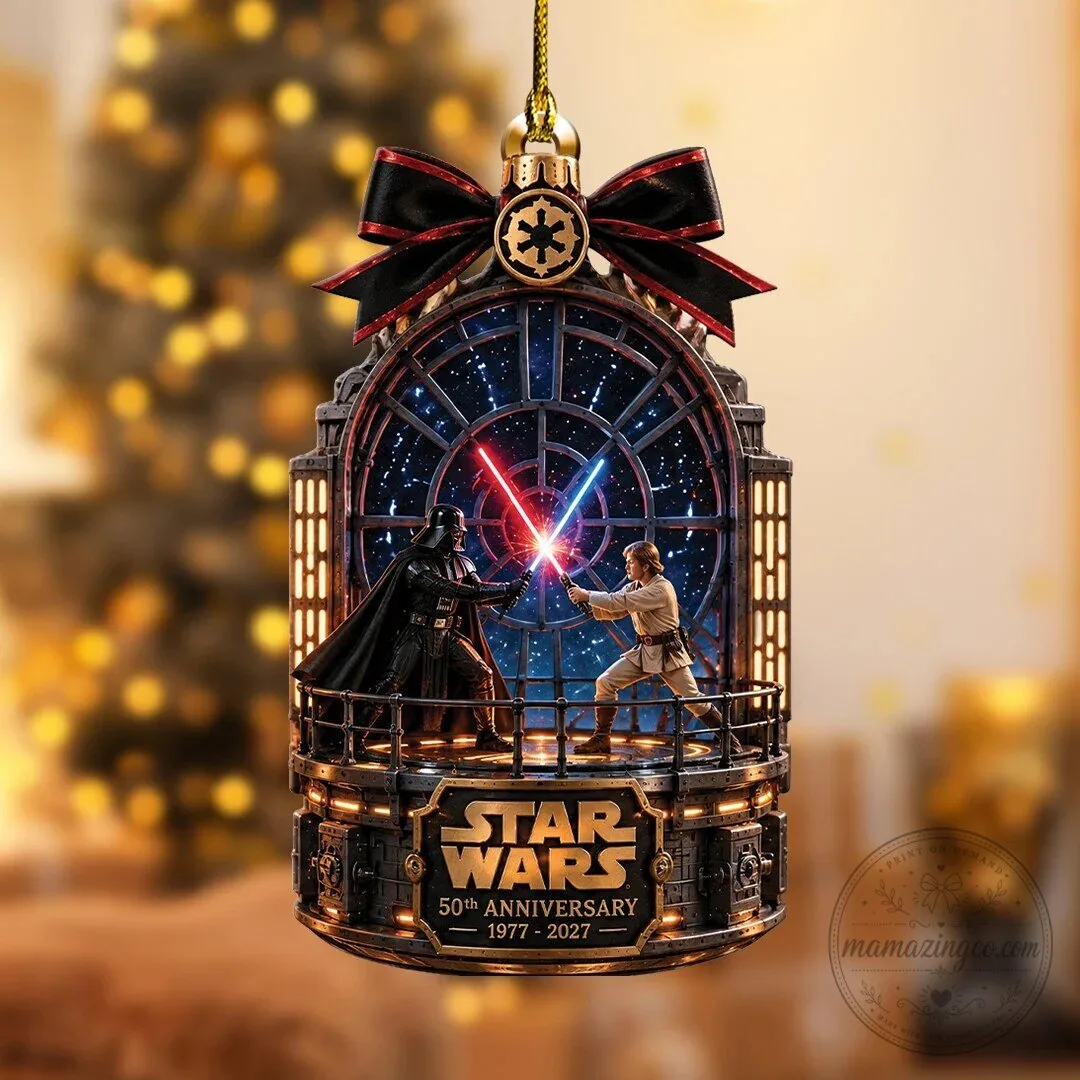 Star Wars 50th Anniversary Darth Vader and Luke Skywalker Dual Sided Acrylic Ornament 2 Star Wars 50th Anniversary Darth Vader and Luke Skywalker Dual Sided Acrylic Ornament