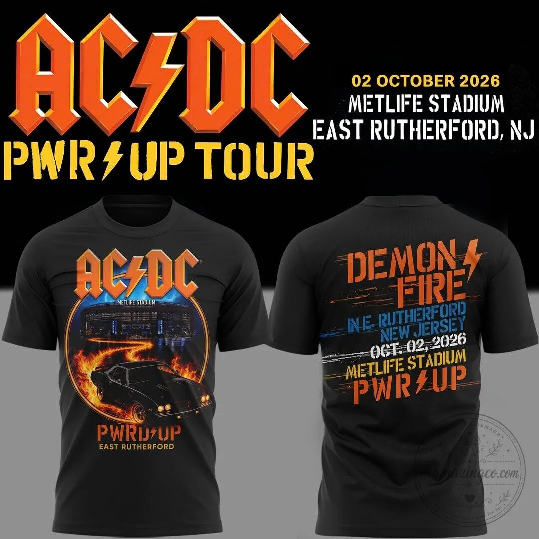 AC/DC Power Up Tour MetLife Stadium Demon Fire Concert Black T-Shirt 5 AC/DC Power Up Tour MetLife Stadium Demon Fire Concert Black T-Shirt