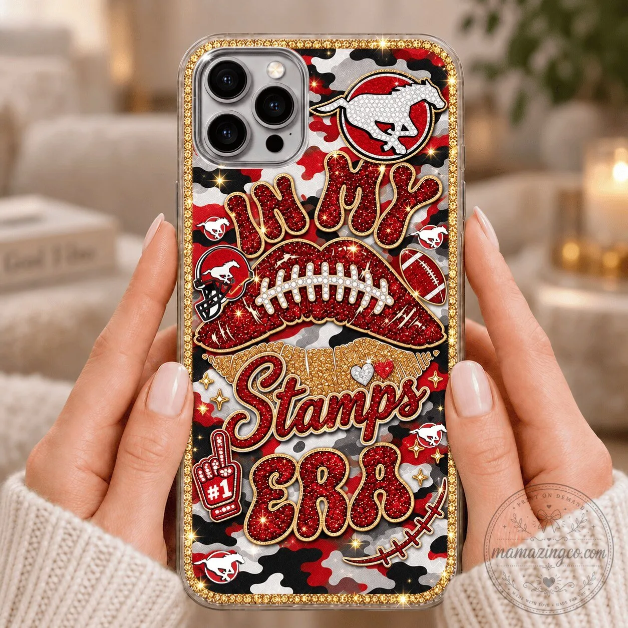 Calgary Stampeders Football Team In My Stamps Era Glitter Phone Case 5 Calgary Stampeders Football Team In My Stamps Era Glitter Phone Case