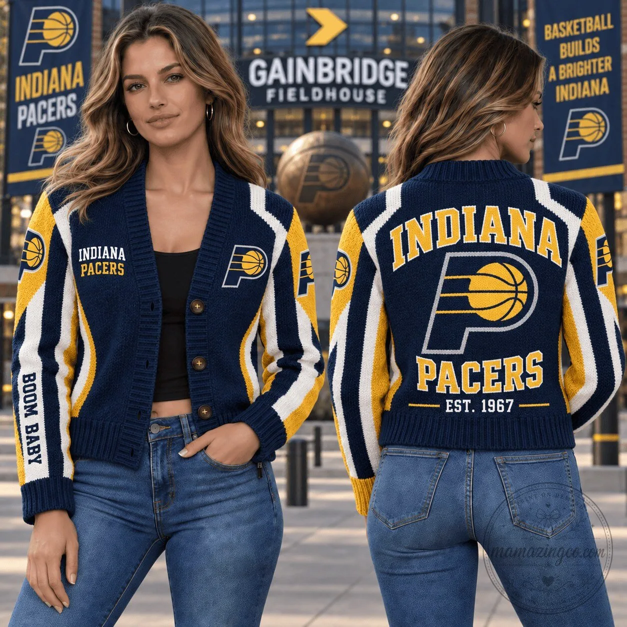 Indiana Pacers NBA Basketball Team Cardigan Jacket