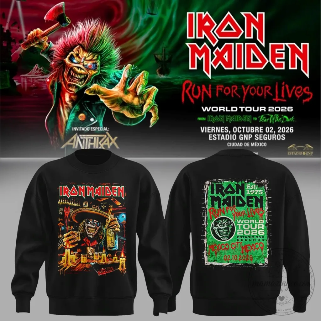 2026-mexico-city-concert-sweatshirt-for-iron-maiden-s-run-for-your-lives-world-tour-featured 2026 Mexico City Concert Sweatshirt for Iron Maiden's Run For Your Lives World Tour
