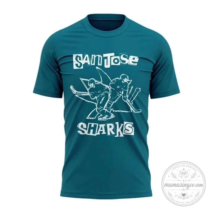 San Jose Sharks 2026-2027 Season Schedule Teal Hockey T-Shirt 8 San Jose Sharks 2026-2027 Season Schedule Teal Hockey T-Shirt