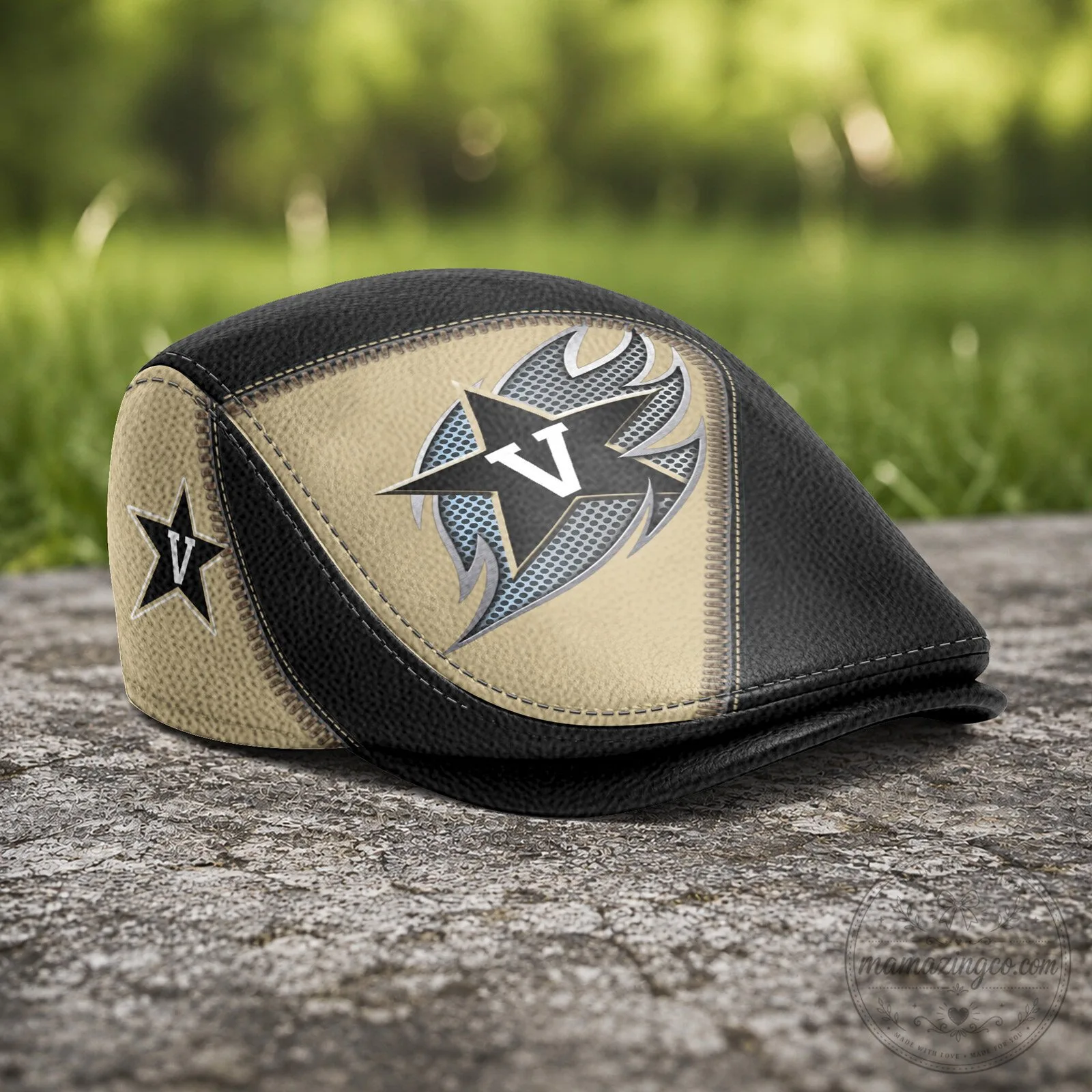 Vanderbilt Commodores NCAA Jeff Cap Flat Golf Hat 2 Vanderbilt Commodores NCAA Jeff Cap Flat Golf Hat