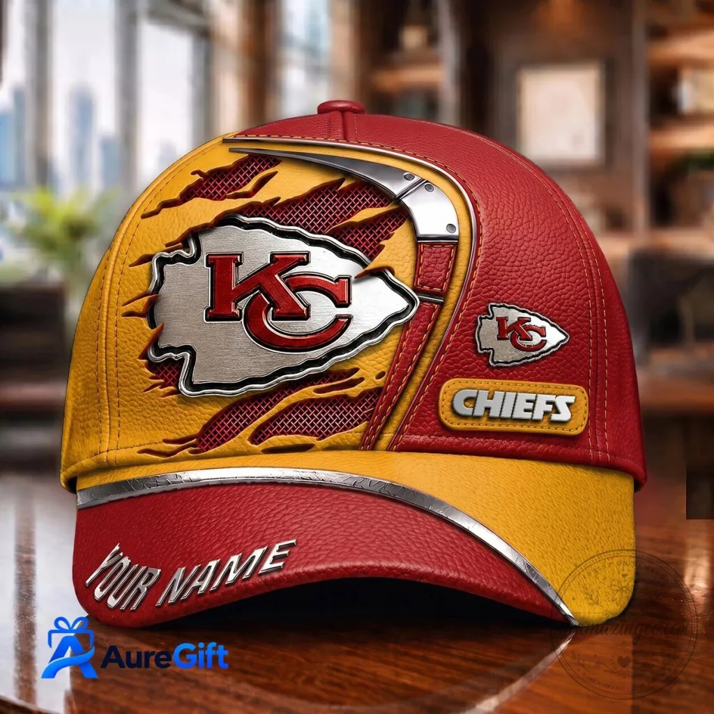 Kansas City Chiefs Custom Name Football Team Fan Baseball Cap Hat Kansas City Chiefs Custom Name Football Team Fan Baseball Cap Hat
