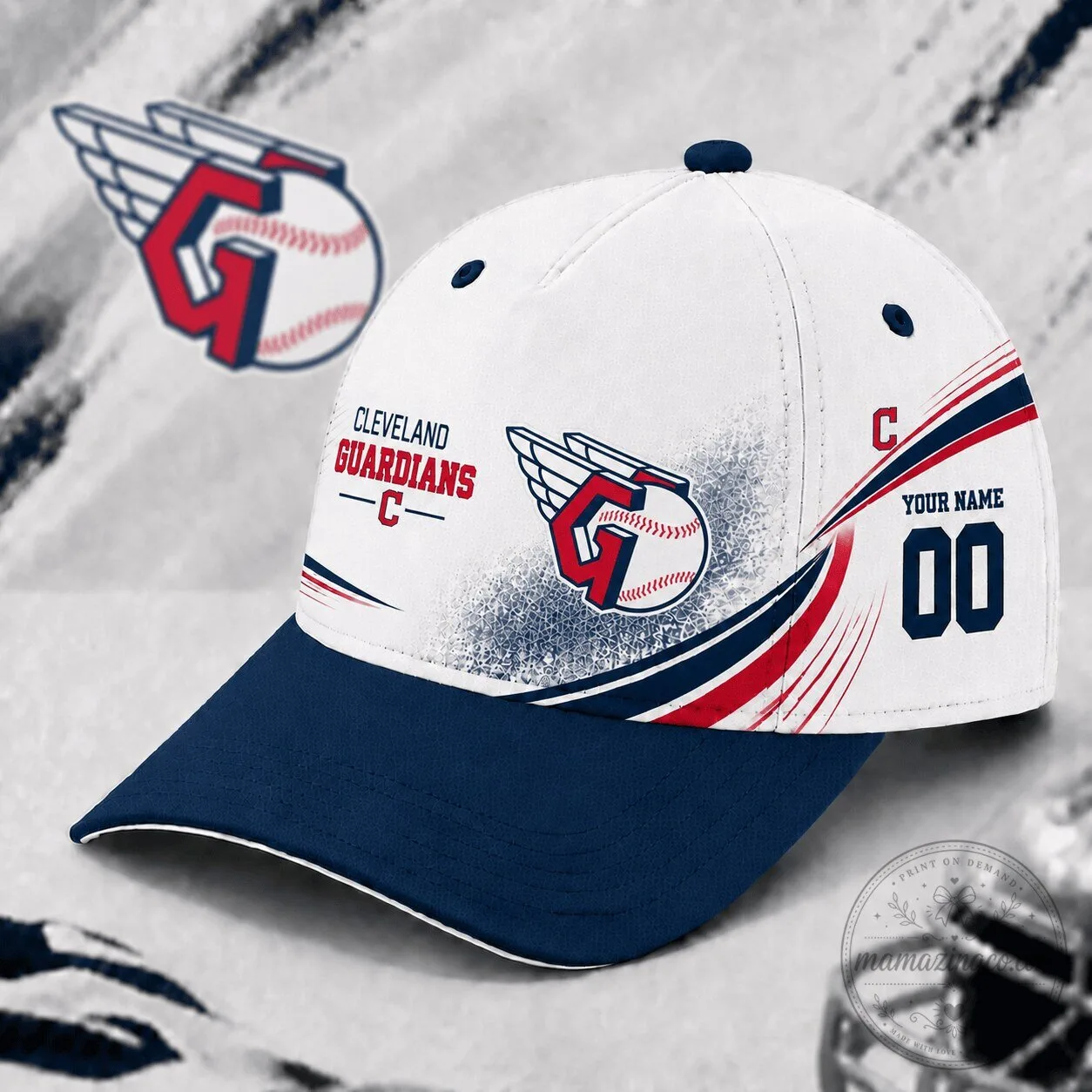 Cleveland Guardians Personalized Baseball Cap Hat 4 Cleveland Guardians Personalized Baseball Cap Hat