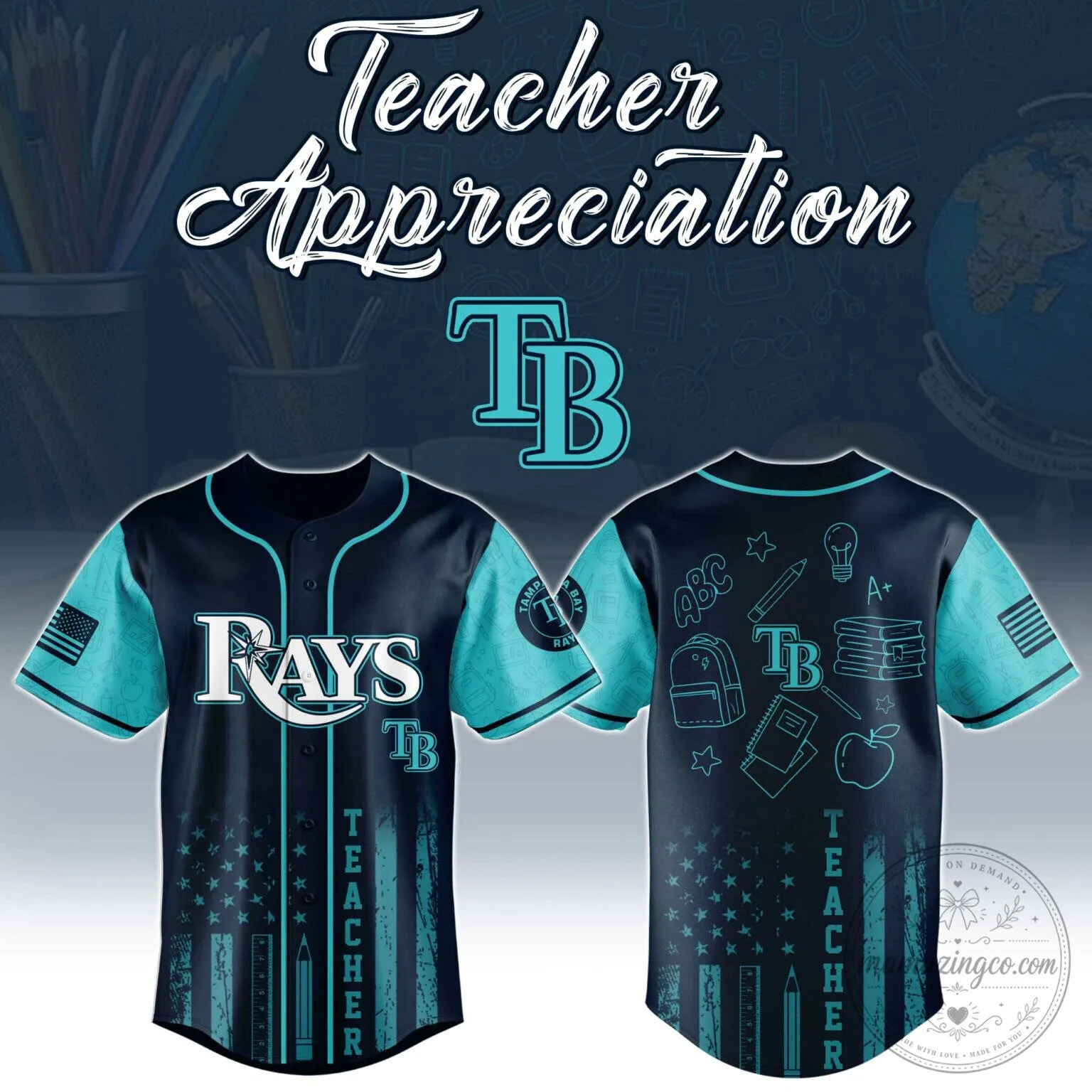 Tampa Bay Rays Baseball Teacher Appreciation Special Edition Jersey