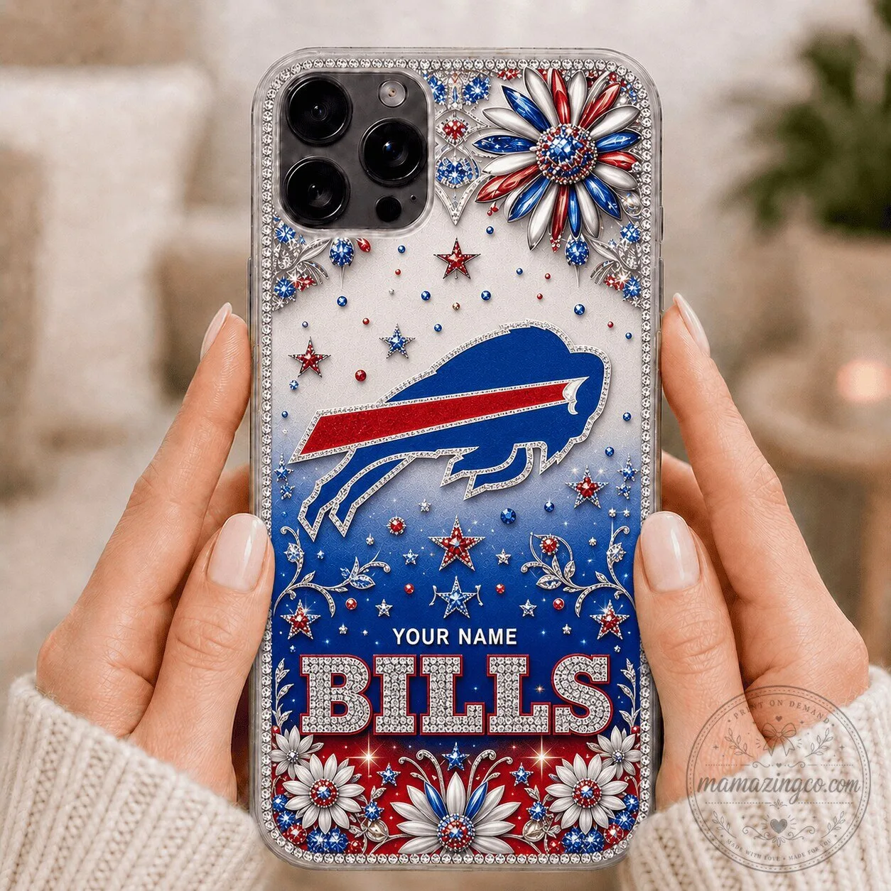 Buffalo Bills NFL Football Team Personalized Name Bling Design Phone Case 2 Buffalo Bills NFL Football Team Personalized Name Bling Design Phone Case